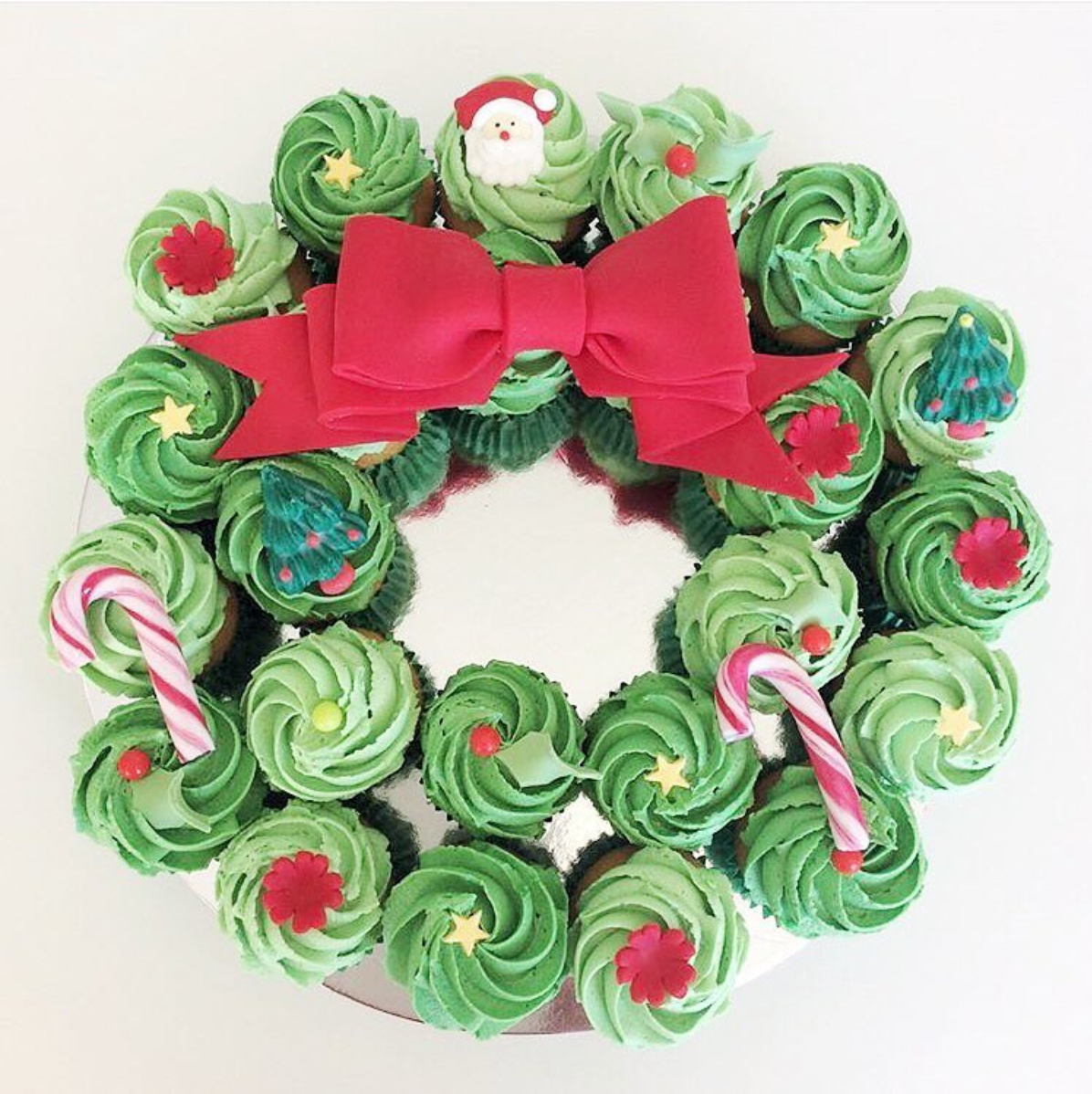 Cupcake Christmas Wreath