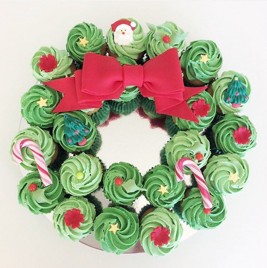 Cupcake Christmas Wreath